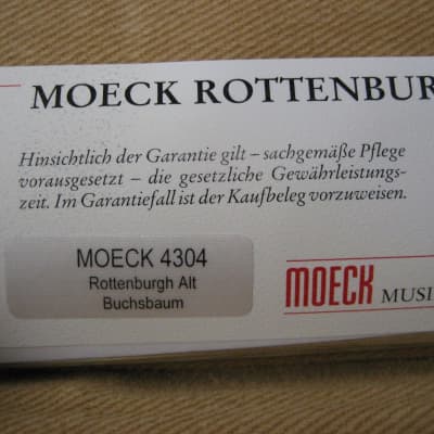Moeck Model 4304 "Rottenburgh" Boxwood Alto Recorder image 6