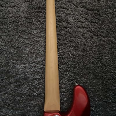 Fender American Deluxe Jazz Bass Guitar 2001 - Crimson Red image 9