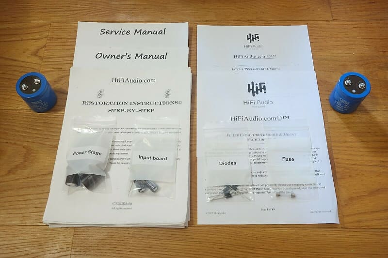 McIntosh MC100 restoration kit filter capacitor repair rebuild fix  			