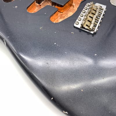 MJT Strat / Warmoth Stratocaster Body Charcoal Frost Metallic | Reverb