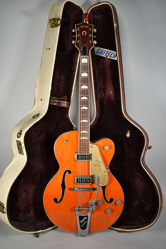 1957 Gretsch 6120 Chet Atkins Orange Finish Electric Guitar w/OHSC 