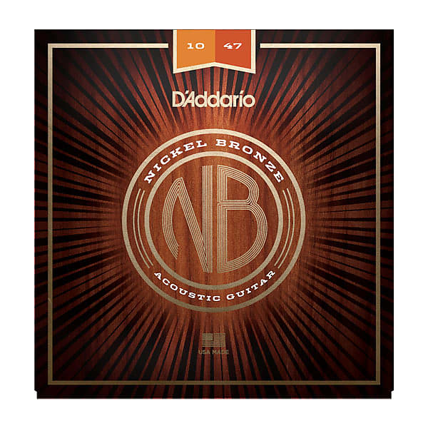 D'Addario NB1047 Nickel Bronze Acoustic Guitar Strings, Extra Light image 1