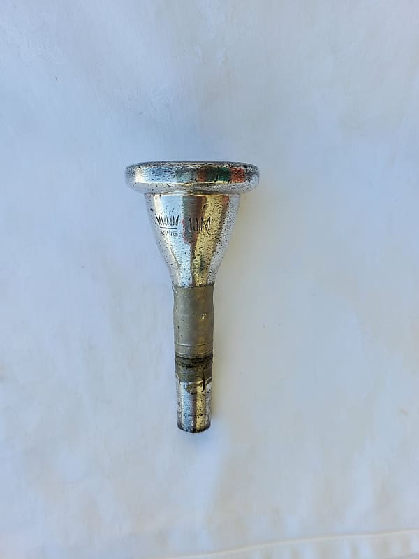King 11M Trombone Mouthpiece 1970's Silver Reverb