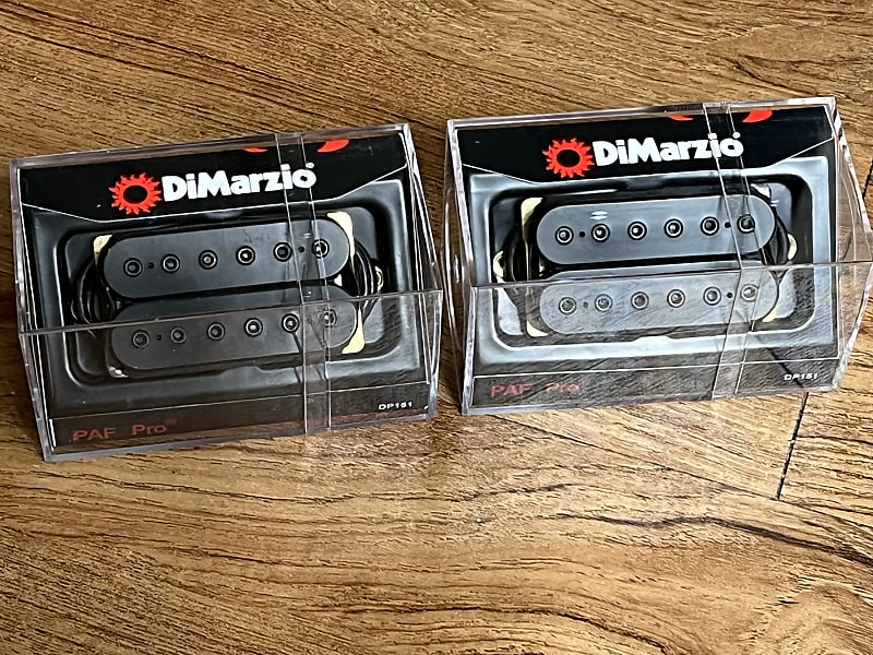 2 Dimarzio Paf Pro - Black Normal Spacing | Reverb