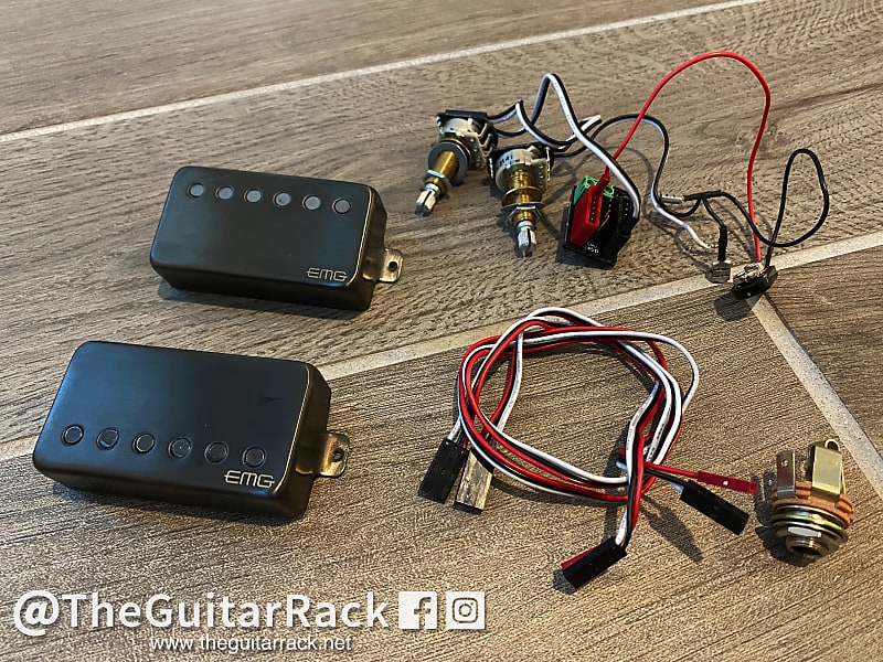 EMG 57/66 Active Pickup Set - Brushed Black Chrome!