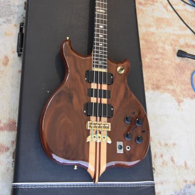 Alembic Series I 1 4 string bass guitar LED's + Original Hard case & DS-5 power image 3