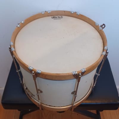 Ludwig Marching Snare - Wood Hoops - 10x14 - 1968 - Keystone Badge - Single Tension - White image 4