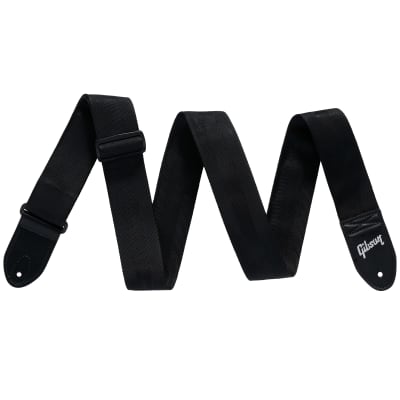 Gibson 'The Seatbelt' Black Guitar Strap for sale