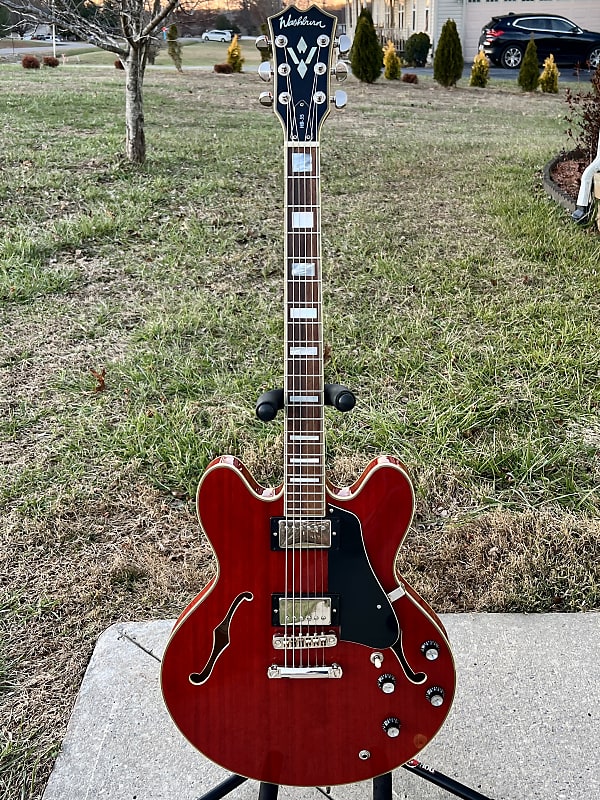 washburn HB-35 セミアコ レッド Washburn Hollowbody HB35 Semi-Hollow - Wine Red | Sweetwater
