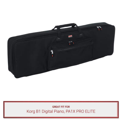 Gator Cases Keyboard Slim Gig Bag fits Korg B1 Digital Piano, PA1X PRO ELITE