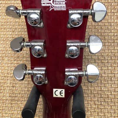 2000’S Washburn WI64 Idol Sold Body Electric Guitar, VCC, Mahogany, Jumbo Frets, Red image 7