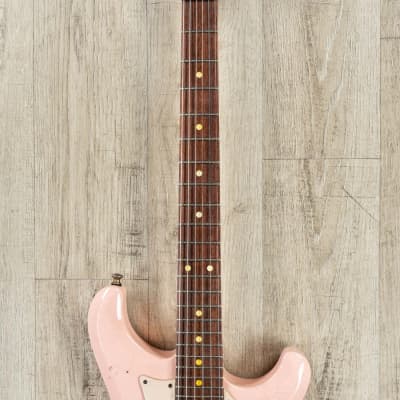 Knaggs Chesapeake Severn Trem HSS Guitar, Aged Shell Pink, Rosewood Fretboard image 4