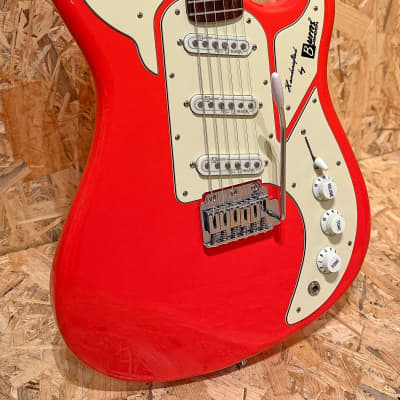 Pre Owned Burns Club Series Marquee - Fiesta Red, Rosewood Inc. Gator Case for sale