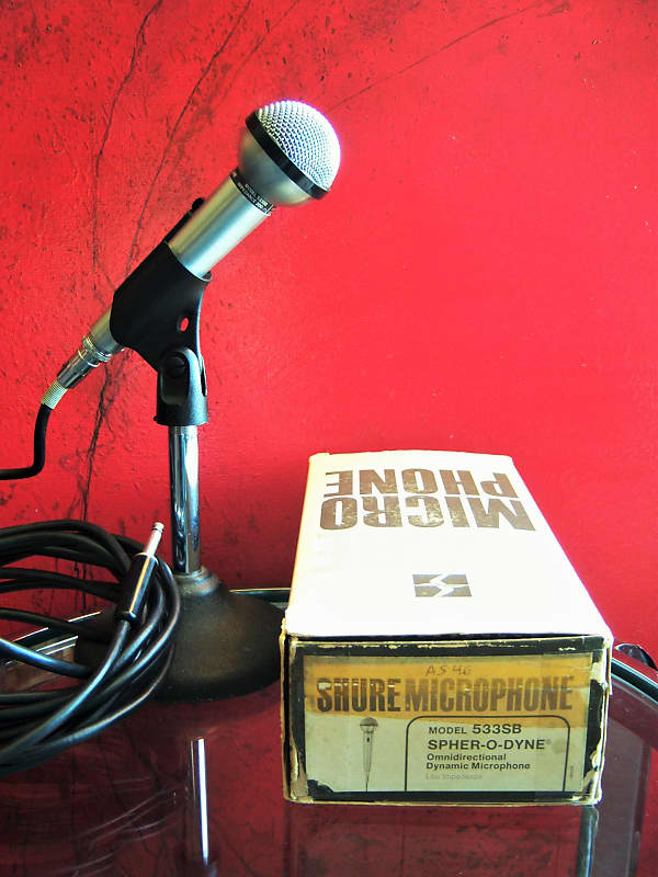 Vintage 1970's Shure 533SB Dynamic Microphone Low Z Satin | Reverb