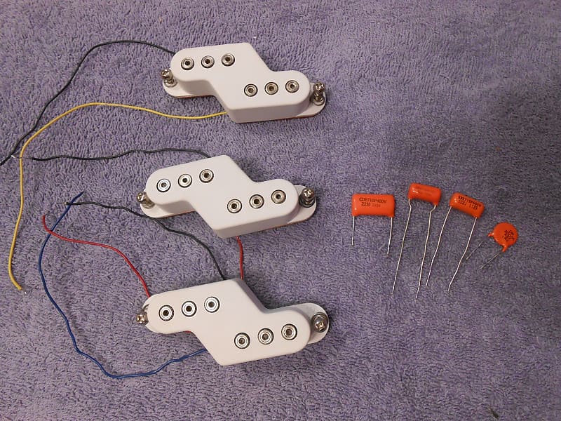 G&L MFD Z Coil pickup set, Screws, Springs, Capacitors, White | Reverb