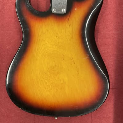 Vintage Japanese 2 Pickup Electric Guitar 60's - 3 Tone Sunburst image 7