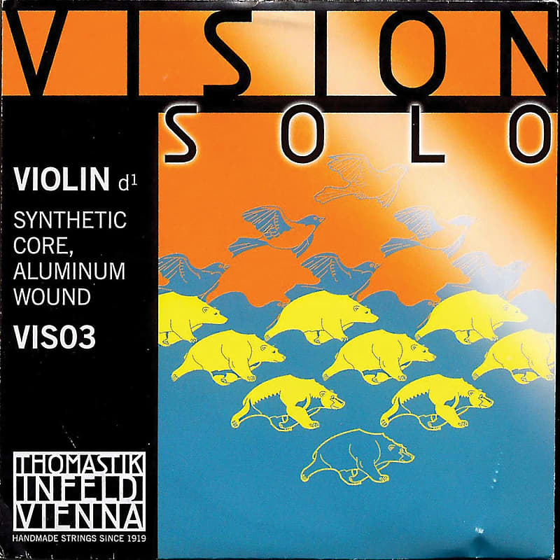 Thomastik Thomastik Vision Solo 4/4 Violin D String - Medium Gauge - Aluminum Wound Synthetic Core image 1