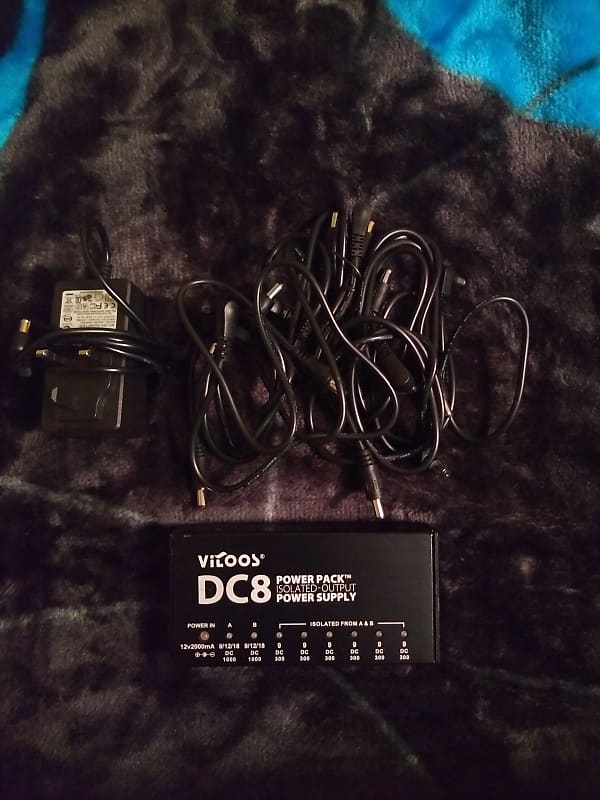 Vitoos DC8 Outputs 2000mA Guitar Bass effects power supply