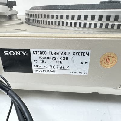 Sony PS-X30 Automatic/Direct Drive Stereo Turntable image 11