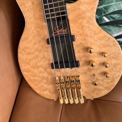 Status King bass Mk2 MkII 2007 walnut body with quilted maple top image 2