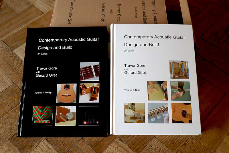 (2 Books) Trevor Gore & Gerard Gilet Contemporary Acoustic Guitar Design  And Build 2000's - gloss hardback