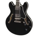 Eastman T486-BK Semi-Hollow Doublecut Thinline Electric Guitar Black w/ HSC