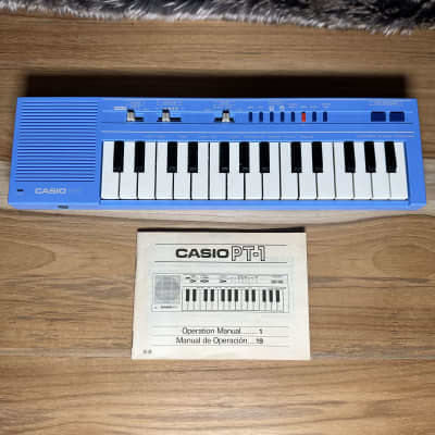 Casio PT-1 Rare Blue Vintage 1988 Cult Status 29-Key Mini Synthesizer MIJ