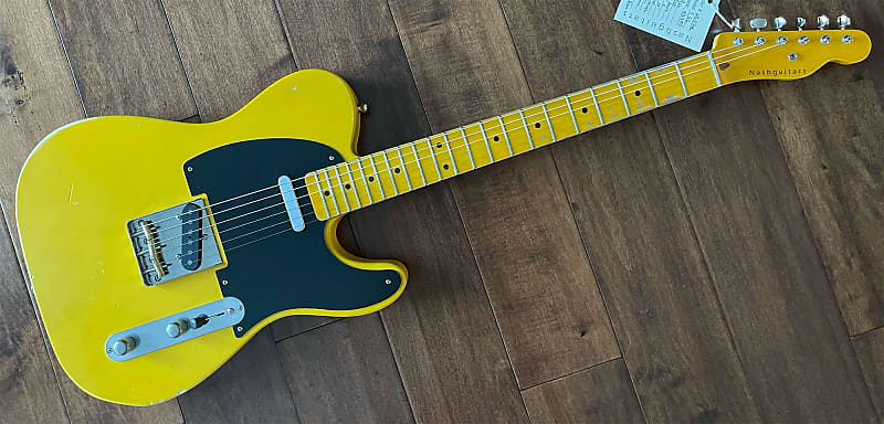 【最終】NASH GUITARS T-52 NP90 Butterscotch Nash E52 Guitar, Butterscotch Blonde, Bigsby, Heavy Relic