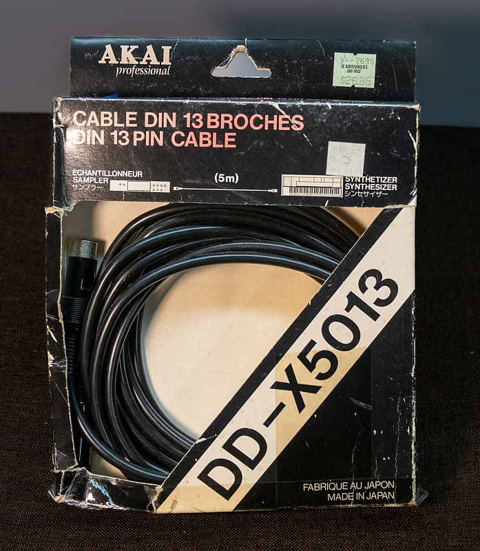 AKAI DD-X5013 Cable DIN 13 pin for Synth & Digital Sampler connect