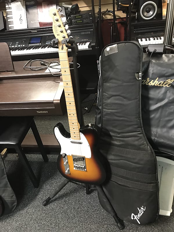 Fender Standard Telecaster 2007 Sunburst MIM Lefty Left-Handed Maple Neck electric guitar in excellent condition with case image 1