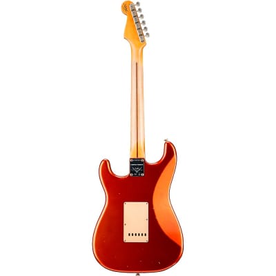 Fender Custom Shop 55 Dual-Mag Stratocaster Journeyman Relic Maple Fingerboard Limited Edition Electric Guitar Super Faded Aged Candy Apple Red image 4