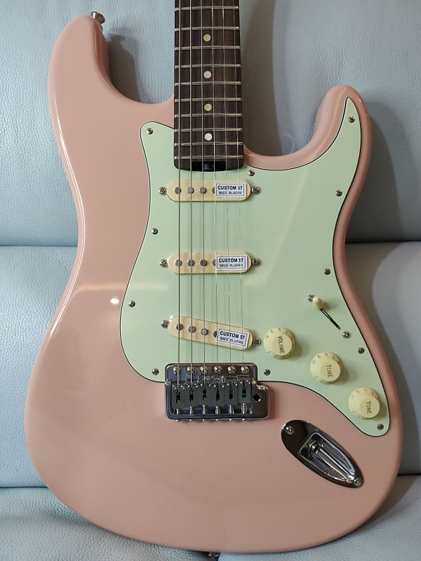Shijie guitar STN SSS 2021 Shell Pink image 1
