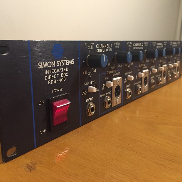 Simon Systems RDB-400 - 4 Channel DI - Rackmount Direct Box
