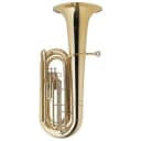 Stagg Model WS-BT235 Bb Tuba with 4 Valves and Carrying Case on Wheels - Tested