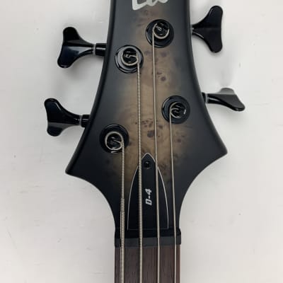 ESP LTD D-4 Burled Poplar Black Natural Burst Satin Electric Bass Guitar B-Stock image 13