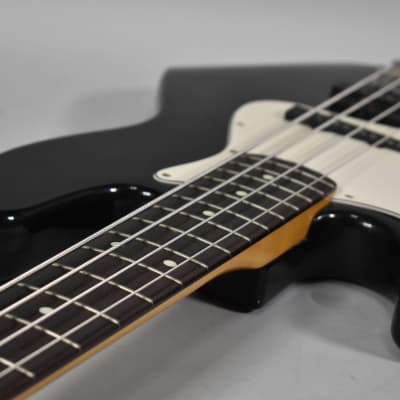 Circa 1991 Fender MIJ Fujigen Factory Jazz Bass Black Finish Left-Handed Electric Bass image 4
