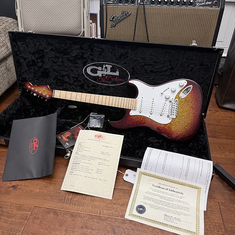 G&L Custom Shop Legacy 2023 3 Tone Sunburst Flake Reverb
