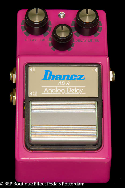 Vintage 1980's Ibanez AD-9 Analog Delay Pedal Pink Made in