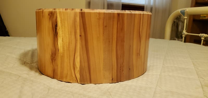 DIY 7x14 Apple wood stave snare shell 2023 - Satin Lacquer image 1