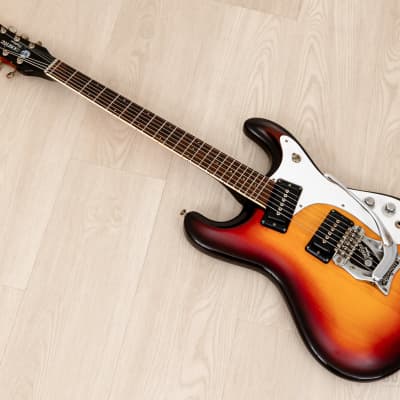 1991 Mosrite Ventures Model USA-Made "Built in Soul" Sunburst w/ Vibramute & Case, Semie Moseley image 12