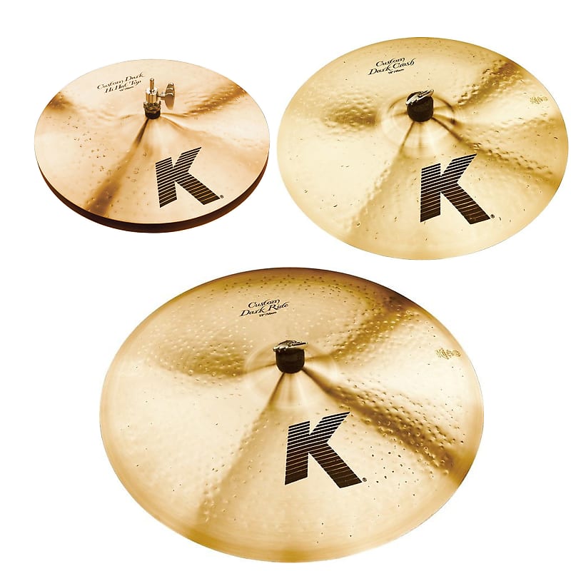 Zildjian 14/18/22" K Custom Dark Cymbal Set (3-Pack Bundle) image 1