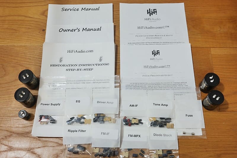 Sansui 5000a restoration kit filter capacitor repair rebuild fix  			