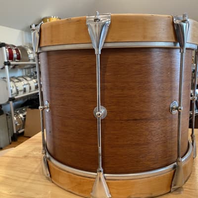 Slingerland Marching Tom  70s Mahogany shell and maple hoops image 5