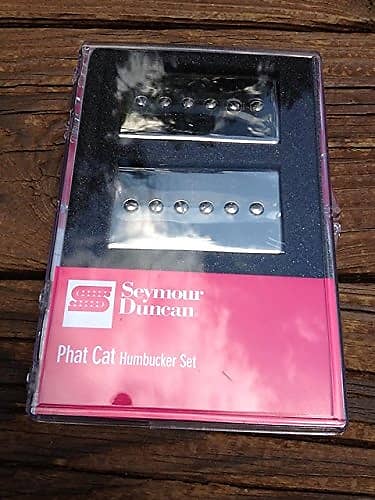 Seymour Duncan 11108-16-NC SPH90-1 Phat Cat Nickel Set P-90 Pickups  Bridge/Neck