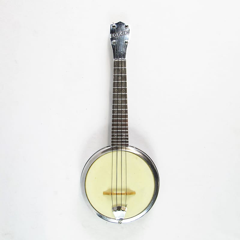Dixie Metal Banjo Ukulele W/ Original Gig Bag 1950s image 1