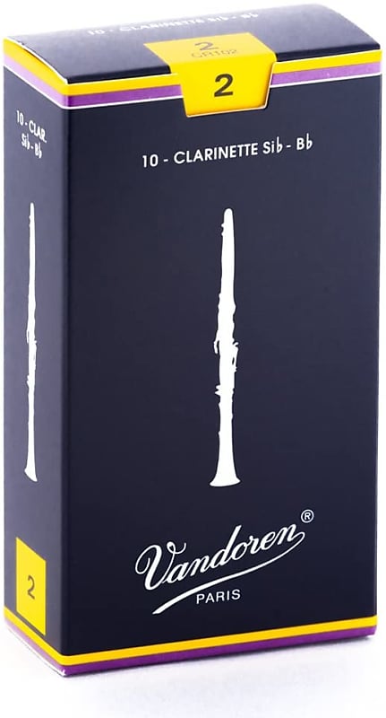 Vandoren CR102 Traditional Bb Clarinet Reeds - Strength 2 (Box of 10) image 1