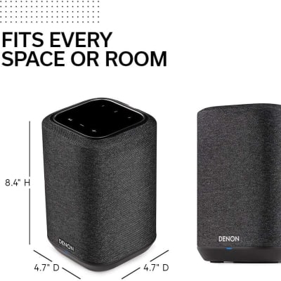 Denon Home 150 Wireless Speaker (2020 Model) | HEOS Built-in, AirPlay 2, and Bluetooth | Alexa Compatible | Compact Design | Black image 4