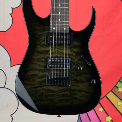 Ibanez GRG7221QA 7 String Electric Guitar Trans Black image 3