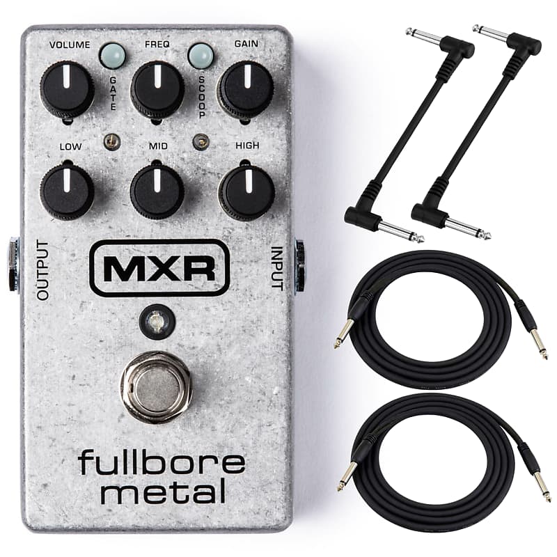 MXR M116 Fullbore Metal Distortion Guitar Effects Pedal with Cables