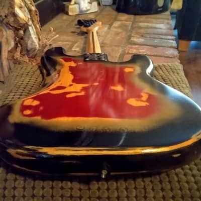READ!!! 2-4-1 - FENDER - Precision Bass(es) Lefty - 1977 - Burst - Heavy Relic/Shell Pink image 13